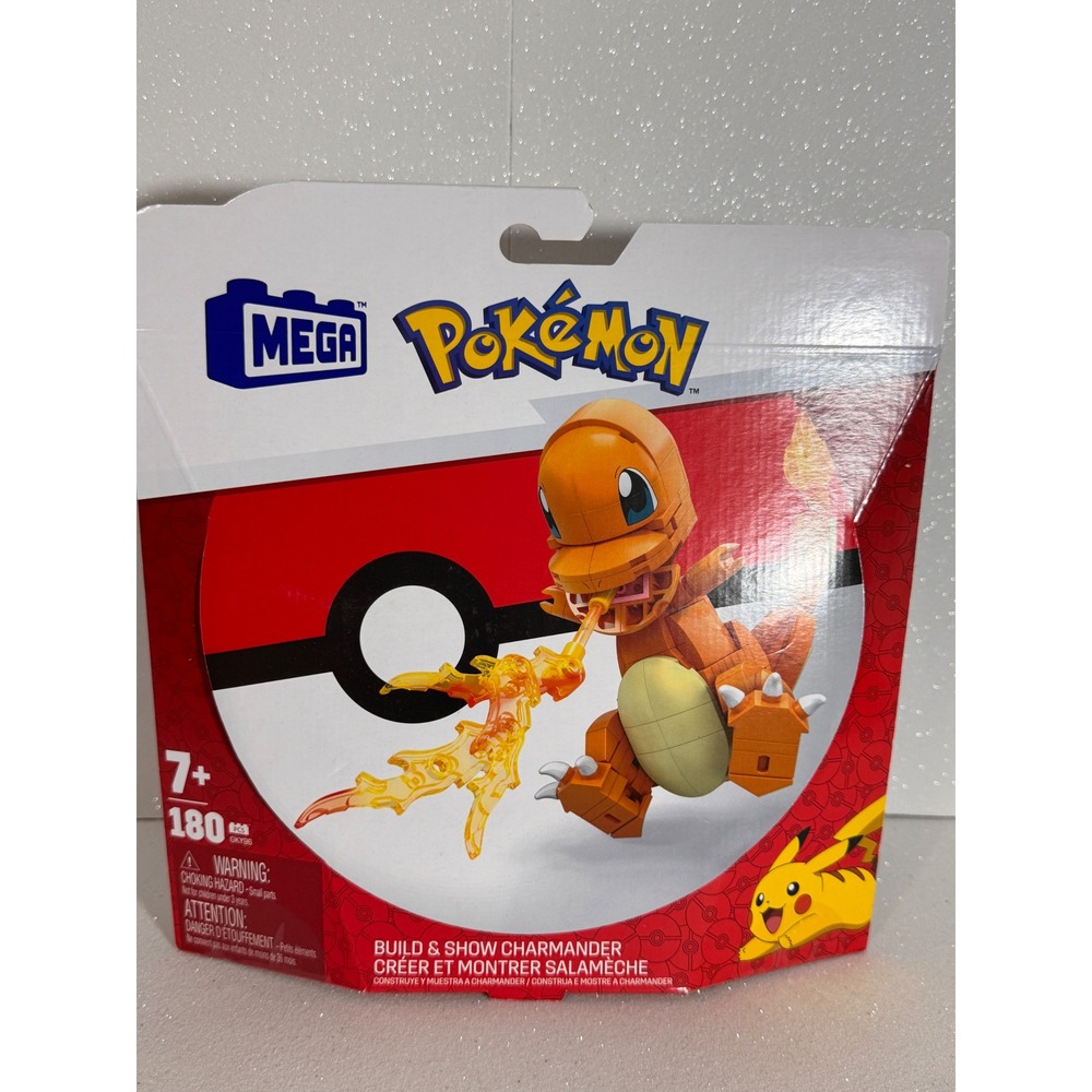 Mega Pokemon Build & Show Charmander 180 Pcs Building Set GKY96 Mattel NEW